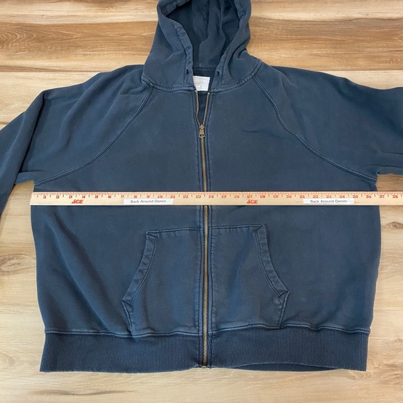 American Eagle Outfitters Womens Full Zip Hoodie Sweatshirt L/XL Gray Blue - Picture 8 of 10